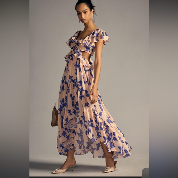 Anthropologie Dresses & Skirts - Anthropologie Not So Serious By Pallavi Mohan Ruffled High-Low Dress